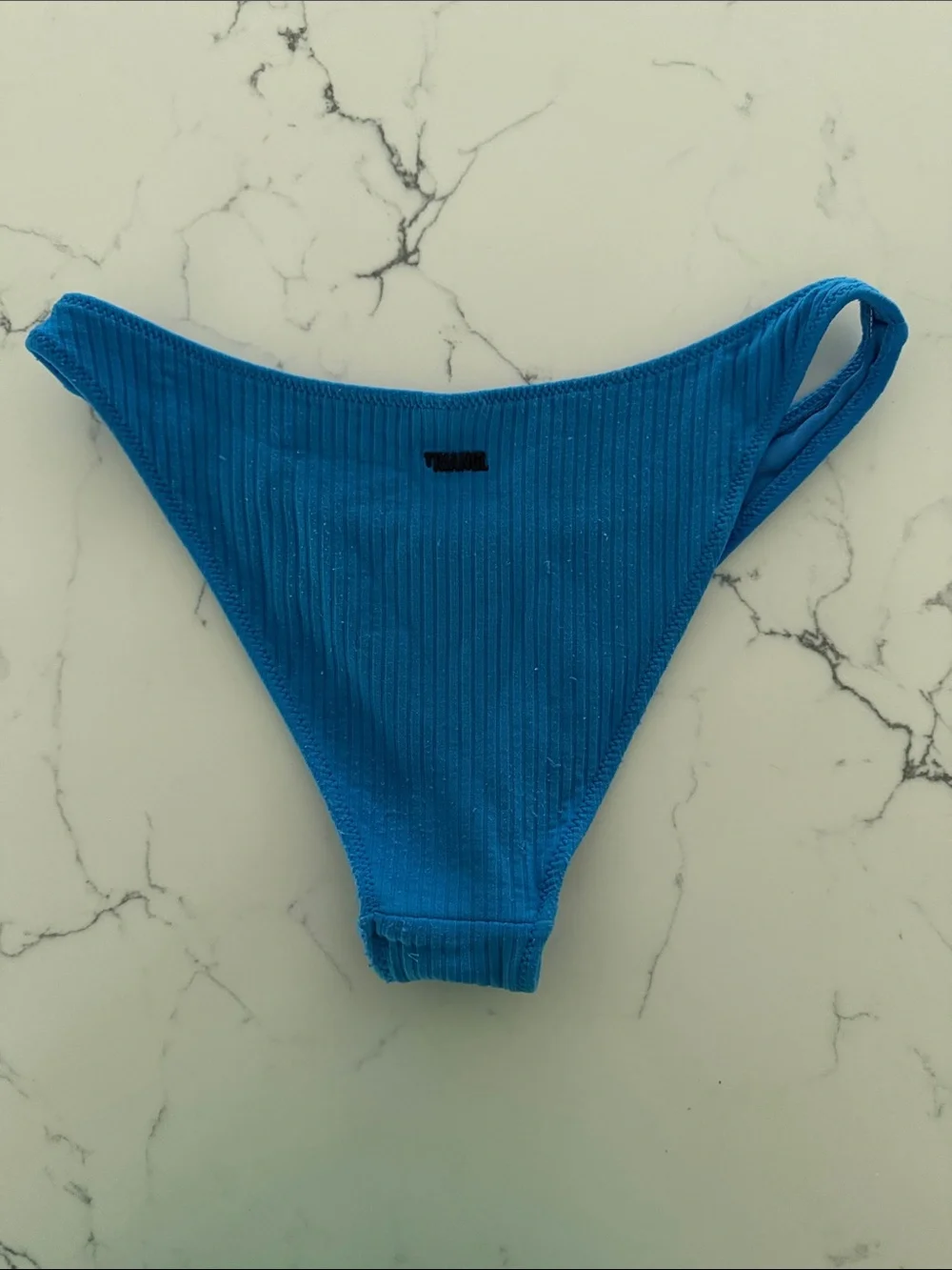 Ribbed Blue Bikini Set